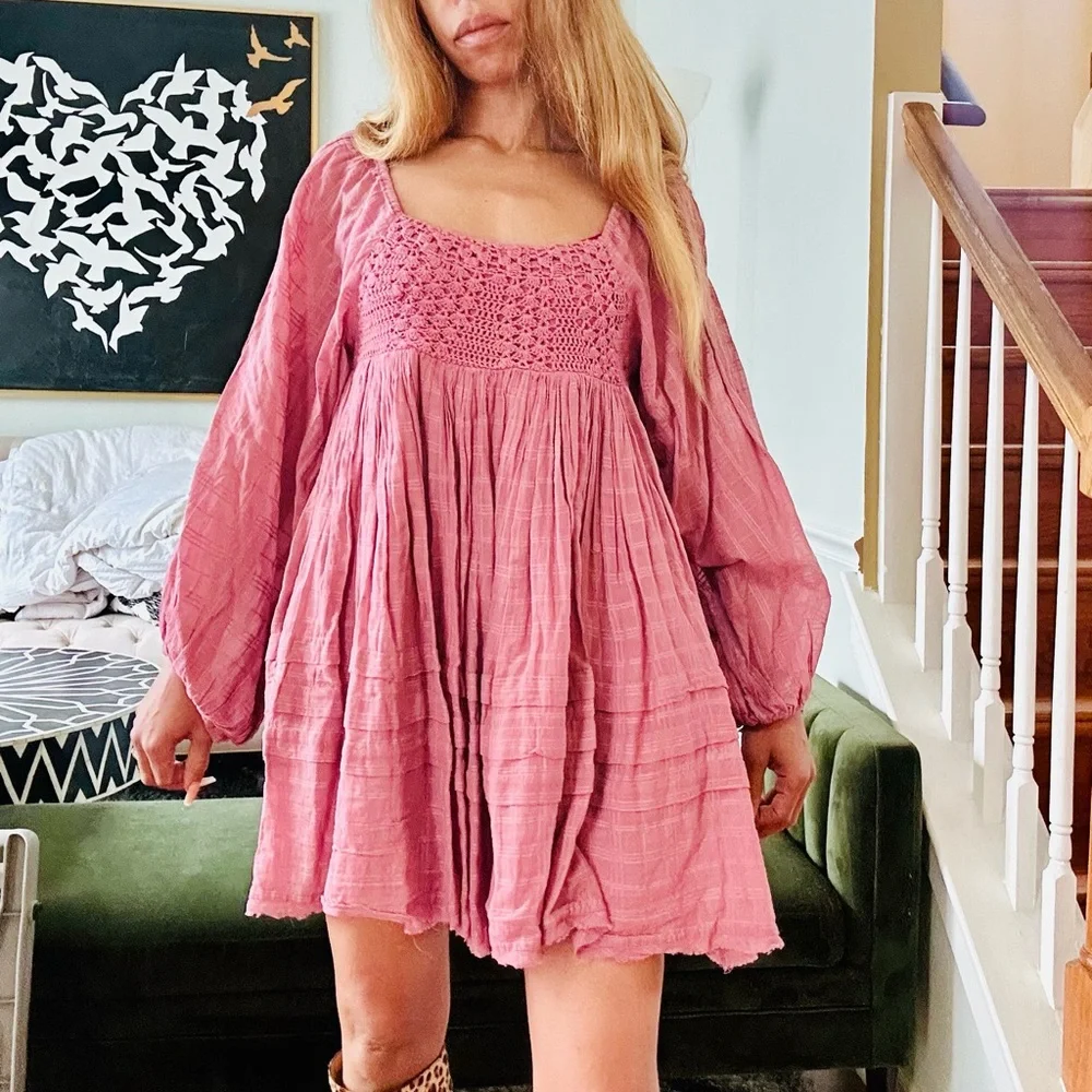 Free People dried current Ari Mini Dress